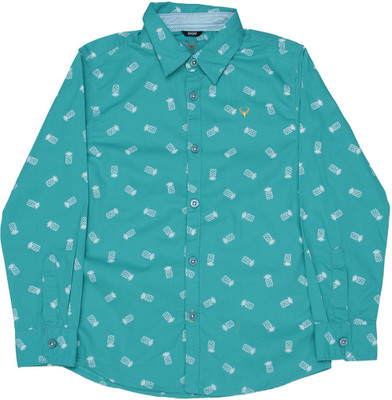 

Allen Solly Junior Boys Printed Casual Blue Shirt