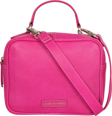 

Justanned Women Casual Pink Genuine Leather Sling Bag