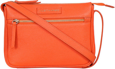 

Justanned Women Casual Orange Genuine Leather Sling Bag