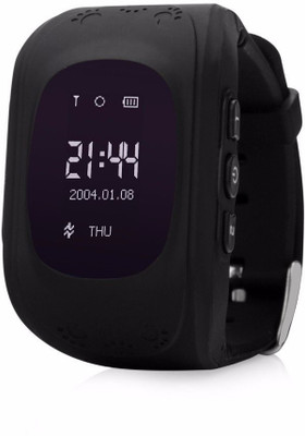 

VibeX ™ Anti-lost GPS Tracker SOS Call Location Finder Remote Monitor Pedometer Functions Parent Control Smartwatch(Black Strap Free Size)