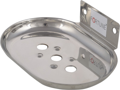 

FORTUNE Fortuneâ¢ Premium Stainless Steel Oval Single Soap Dish / Soap Holder(Silver)