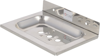 

FORTUNE Premium Stainless Steel Single Square Soap Dish / Soap Holder / Soap Stand(Silver)