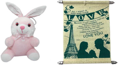 

Advance Hotline Teddy Bear Soft Toy and Scroll Card Expressing Love - 11 cm(Multicolor)