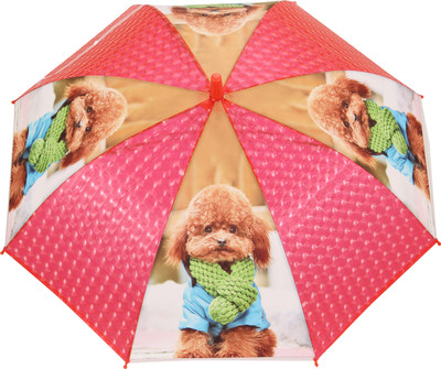 

FabSeasons Puppy Dog Cute Print Umbrella(Red)