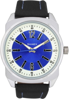 SAMEX SAM3071BL BIG BLUE DIAL FASHIONABLE STYLISH WATCH MEN Watch  - For Men   Watches  (SAMEX)