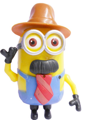 

Emob Mini Cowboy Cartoon Character Action Figure with Moveable Hands/Legs and Light & Sound(Multicolor)