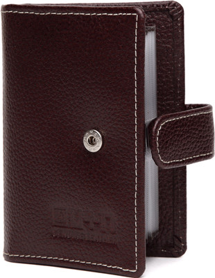

U+N Cardholder with Pouches 24 Card Holder(Set of 1, Brown)