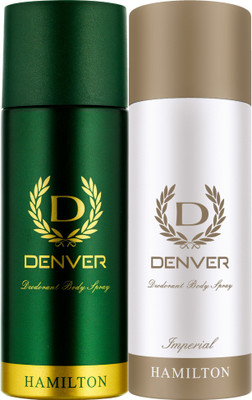 

Denver Hamilton and Imperial Deo Combo (Pack of 2) Deodorant Spray - For Men(330 ml, Pack of 2)