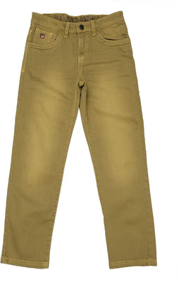 

US Polo Kids Regular Boys Brown Jeans, Me. yellow