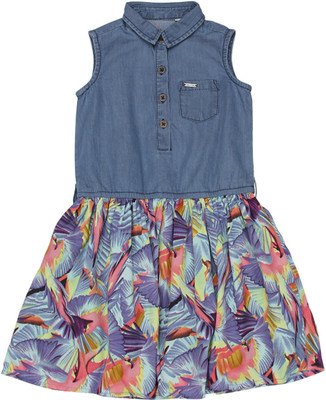 

Allen Solly Junior Girls Casual Dress(Blue, Sleeveless