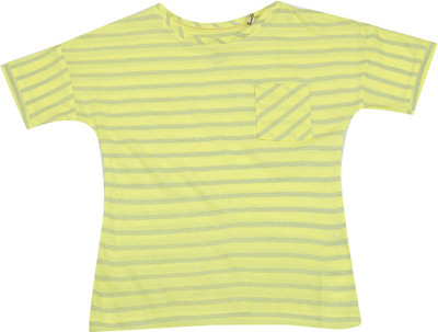 

Allen Solly Junior Girls Striped Cotton T Shirt(Yellow, Pack of 1