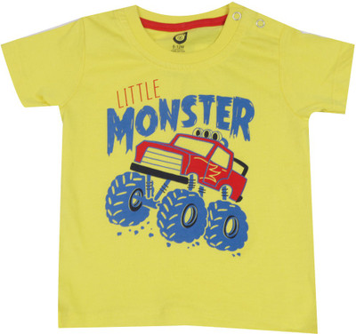 

612 League Boys Printed Cotton T Shirt(Yellow, Pack of 1