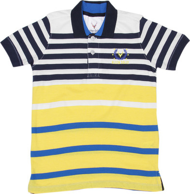 

Allen Solly Junior Boys Striped Cotton T Shirt(Yellow, Pack of 1