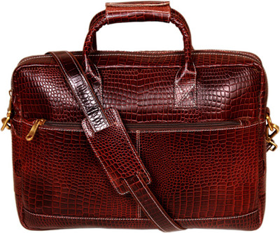 

Leatherworld 15.6 inch Expandable Laptop Messenger Bag(Brown)