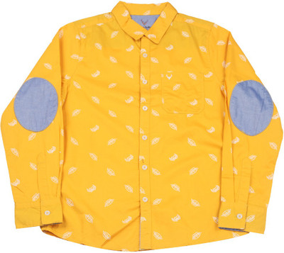 

Allen Solly Junior Boys Printed Casual Yellow Shirt