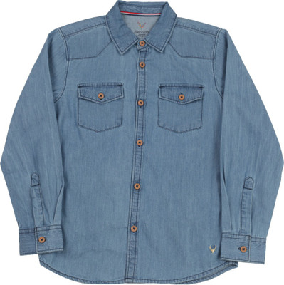 

Allen Solly Junior Boys Printed Casual Black Shirt