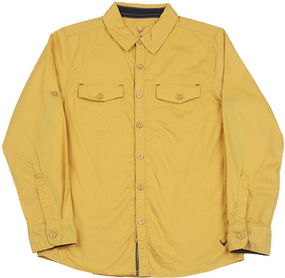 

Allen Solly Junior Boys Solid Casual Yellow Shirt
