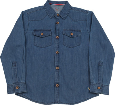 

Allen Solly Junior Boys Printed Casual Blue Shirt