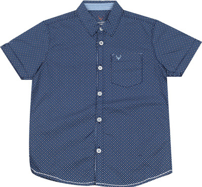 

Allen Solly Junior Boys Printed Casual Blue Shirt, Navy