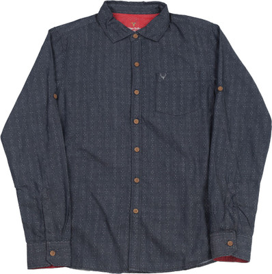 

Allen Solly Junior Boys Solid Casual Blue Shirt