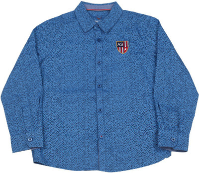 

Allen Solly Junior Boys Printed Casual Blue Shirt, Sky blue