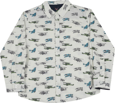 

Allen Solly Junior Boys Printed Casual Yellow Shirt, Ecru