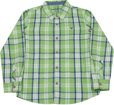 

Allen Solly Junior Boys Woven Casual Green Shirt, Navy