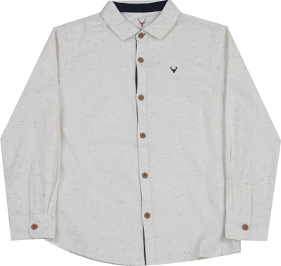 

Allen Solly Junior Boys Striped Casual White Shirt