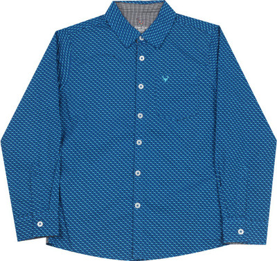 

Allen Solly Junior Boys Printed Casual Blue Shirt, Navy