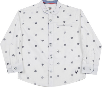 

Allen Solly Junior Boys Printed Casual White Shirt