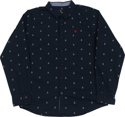 

Allen Solly Junior Boys Printed Casual Dark Blue Shirt, Navy