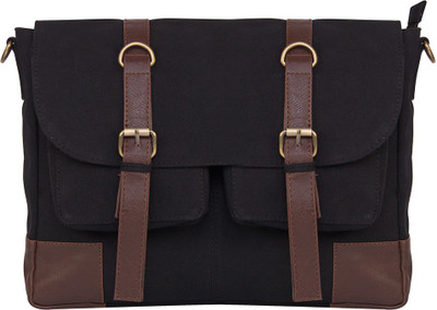 

Purseus Men Casual Black Canvas Sling Bag