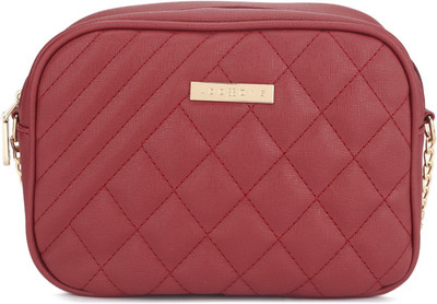 

Addons Women Casual Maroon PU Sling Bag