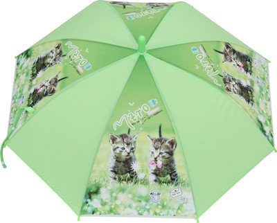 

FabSeasons Cute Kittens Print Umbrella(Green)