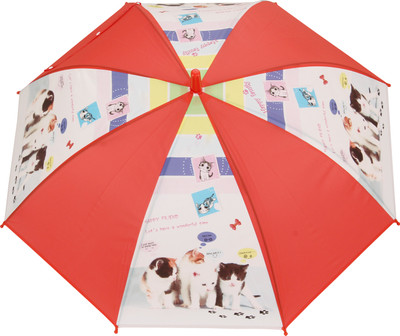 

FabSeasons Cute Kittens Print Umbrella(Red)