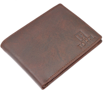 

Toffil Men Brown Genuine Leather Wallet(3 Card Slots), Seal brown