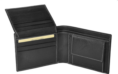 

Naysa Men Black Genuine Leather Wallet(5 Card Slots)