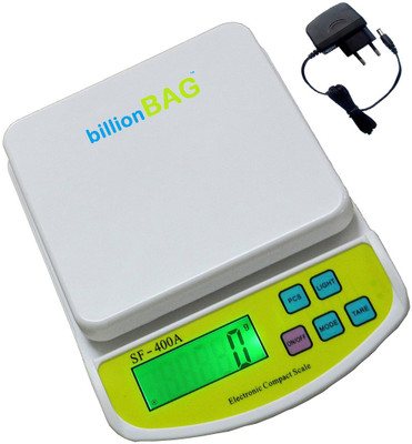 

Billionbag Fine & Durable Ultra Light Electronic Digital SF 400A with Adaptor 7 Kg Best Qualtiy Kitchen Use Weighing Scale(White)