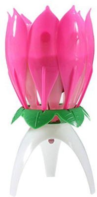 

infinxt Lotus Flower Happy Birthday Musical Candle(Multicolor, Pack of 1)