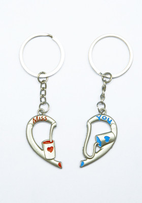 

JOSHISNEST miss you heart key chain Key Chain(Silver)