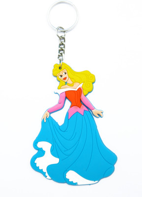 

JOSHISNEST disney Princess Cinderella Soft Rubber sky blue Keychain Key Chain(Blue)