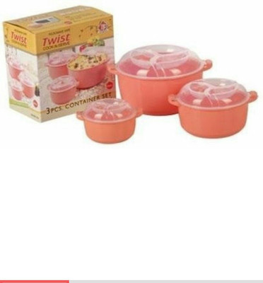 

Twister - 0.8 L, 1.2 L, 1.5 L PP (Polypropylene) Grocery Container(Pack of 3, Pink)
