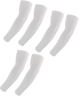 

Sportshour UV Protection arm sleeve (pack of 3pair) Fitness Band(White)
