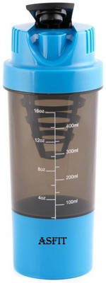 

Asfit Shakeit 500ml Cyclone Shaker 500 ml Shaker(Pack of 1, Blue)