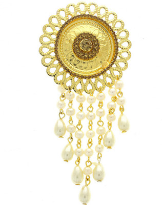 

Anuradha Art Jewellery ZHB-620 Hair Pin(Gold, White)