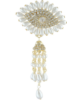 

Anuradha Art Jewellery ZHB-621 Hair Pin(Gold, White)