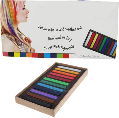 

Muren Set of 12 Temporary Chalk Hair Color(Multicolor)