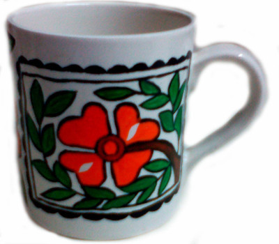 

Mithila Painting MP2604 Ceramic Mug(250 ml), Multicolor