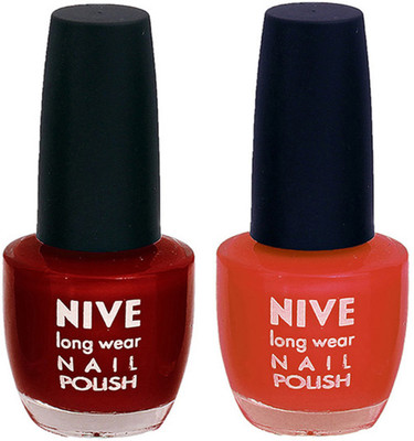 

Nive Colour Blast Nail Polish (Set of 2 Nail Polish) Red,Brown(Pack of 2)