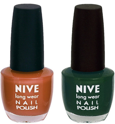 

Nive Colour Blast Nail Polish (Set of 2 Nail Polish) Brown,Green(Pack of 2)